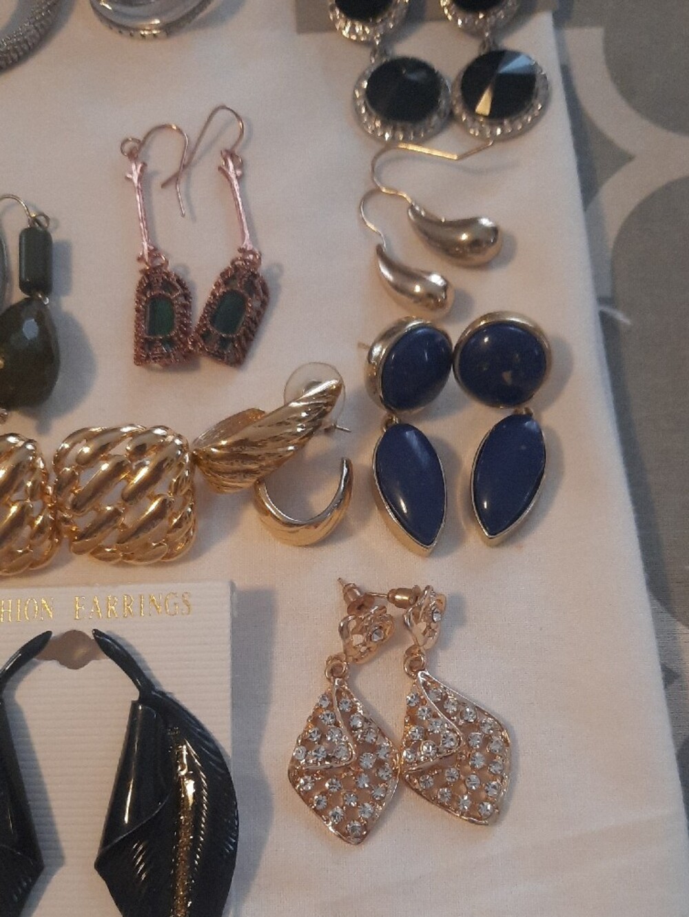 Mixed Women’s Fashion Earring Set - Silver, Black, Blue, Gold, Green - Picture 7 of 8
